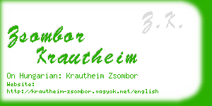 zsombor krautheim business card